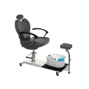 Fotel do pedicure z masażerem stóp BR-2301 szary