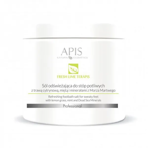 APIS Fresh Lime terApis sól do stóp potliwych z trawą cytrynową 650g