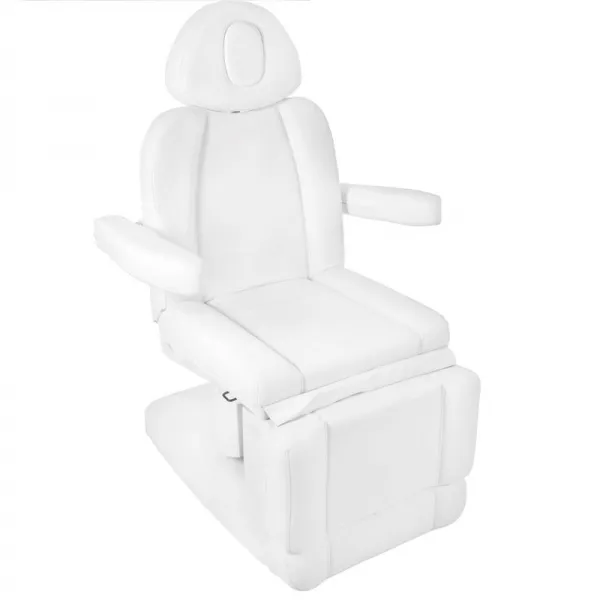 FOTEL KOSMETYCZNY ELEKTR. AZZURRO 708A 4 SILN. BIAŁY