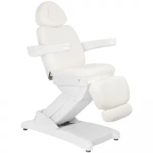 FOTEL KOSMETYCZNY ELEKTR. AZZURRO 871 4 SILN. BIAŁY
