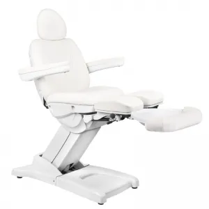 FOTEL KOSMETYCZNY ELEKTR. AZZURRO 872S PEDI-PRO 3 SILN. BIAŁY