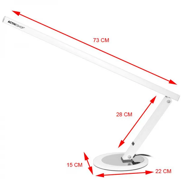 LAMPA NA BIURKO SLIM LED BIAŁA
