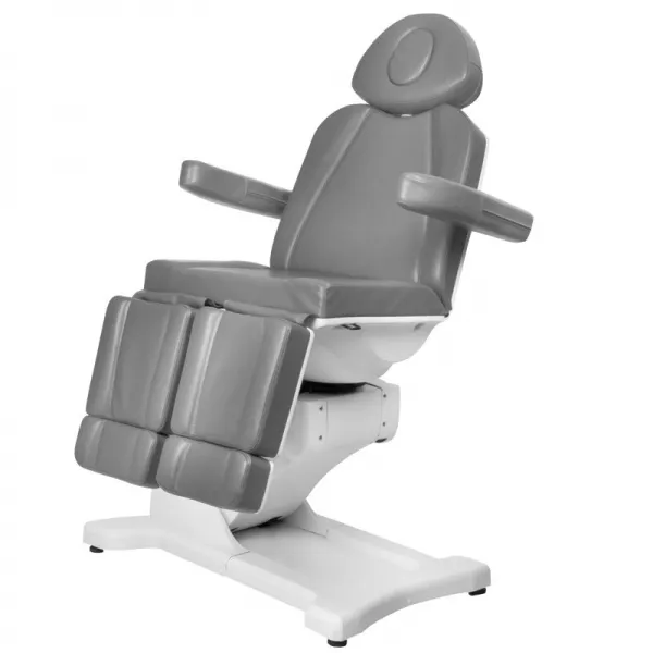 FOTEL KOSMETYCZNY ELEKTR. AZZURRO 869AS PEDI OBROTOWY 5 SILN. SZARY