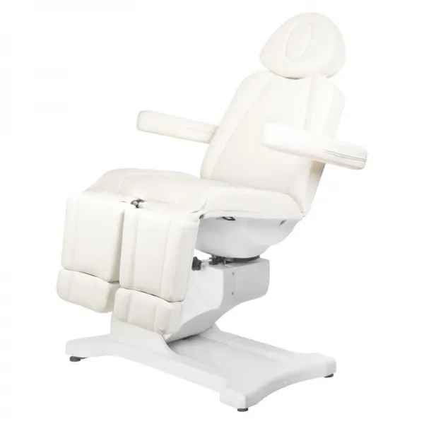 FOTEL KOSMETYCZNY ELEKTR. AZZURRO 869AS PEDI OBROTOWY 5 SILN. BIAŁY