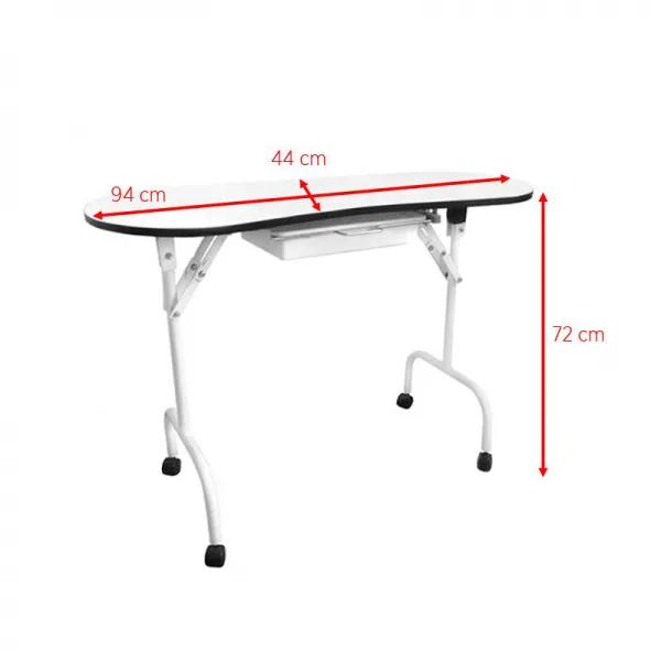 BIURKO SKŁADANE 4031 BIAŁE + TORBA