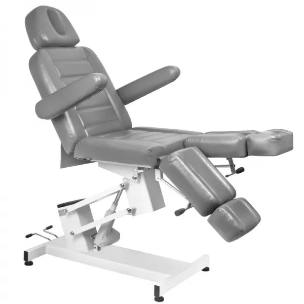 FOTEL KOSMETYCZNY ELEKTR. AZZURRO 706 PEDI 1 SILN. SZARY