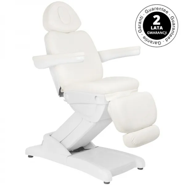 FOTEL KOSMETYCZNY ELEKTR. AZZURRO 871 4 SILN. BIAŁY
