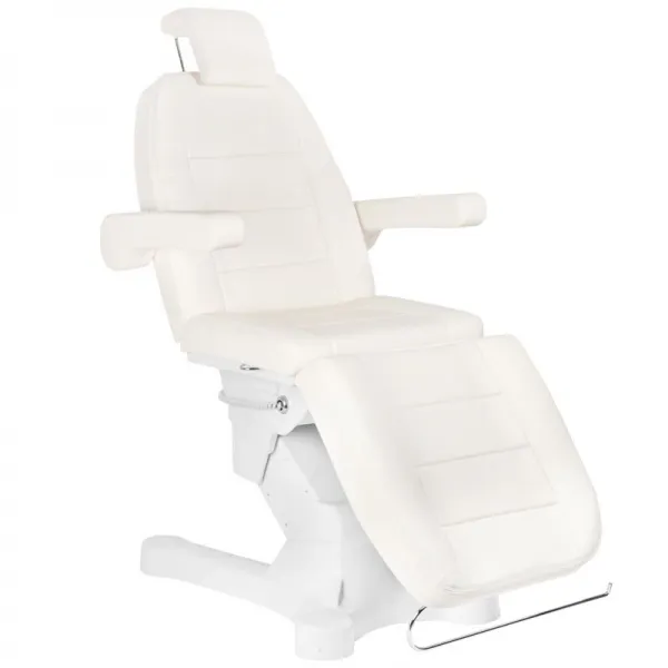 FOTEL KOSMETYCZNY ELEKTR. A-207 WHITE/IVORY (4 SILNIKI)