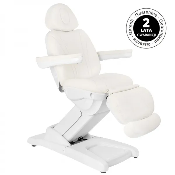 FOTEL KOSMETYCZNY ELEKTR. AZZURRO 872 4 SILN. BIAŁY
