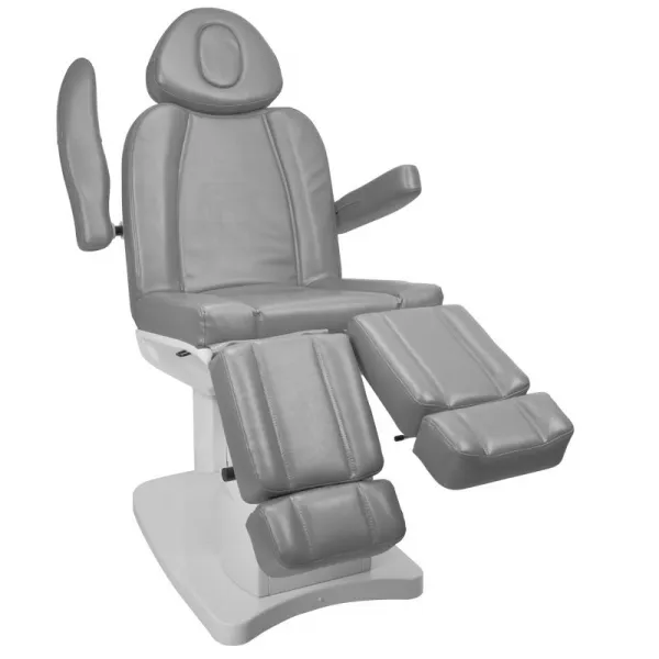 FOTEL KOSMETYCZNY ELEKTR. AZZURRO 708AS PEDI 3 SILN. SZARY