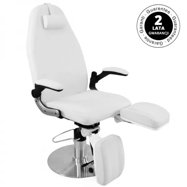 FOTEL PODOLOGICZNY HYDRAULICZNY AZZURRO 713A BIAŁY