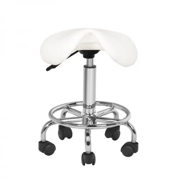 Taboret kosmetyczny 6010 biały