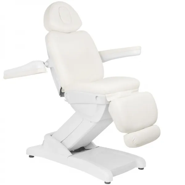 FOTEL KOSMETYCZNY ELEKTR. AZZURRO 871 4 SILN. BIAŁY