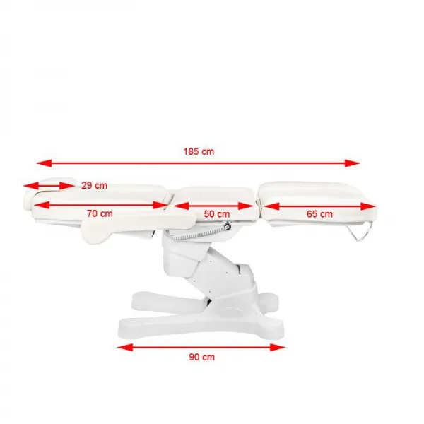 FOTEL KOSMETYCZNY ELEKTR. A-207 WHITE/IVORY (4 SILNIKI)