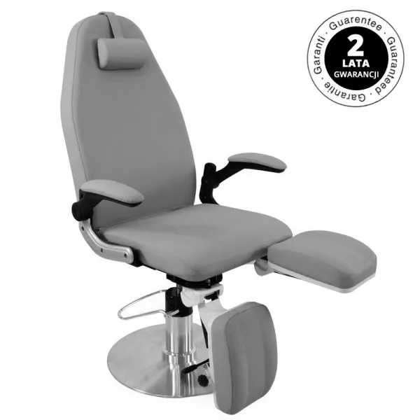 FOTEL PODOLOGICZNY HYDRAULICZNY AZZURRO 713A SZARY