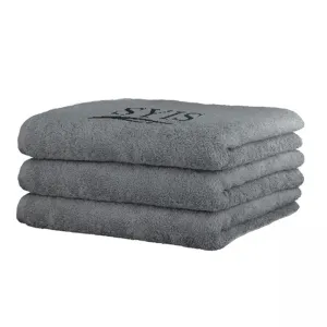 SYIS Ręcznik frotte z logo 70x140 - szary