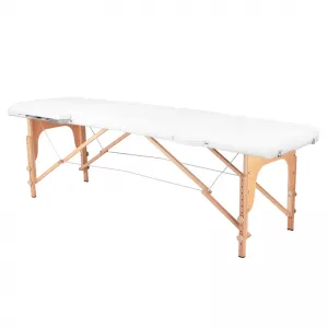 STÓŁ SKŁADANY DO MASAŻU WOOD KOMFORT 2 SEGMENTOWE WHITE