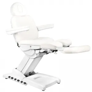 FOTEL KOSMETYCZNY ELEKTR. AZZURRO 872S PEDI PRO EXCLUSIVE 3 SILN. BIAŁY