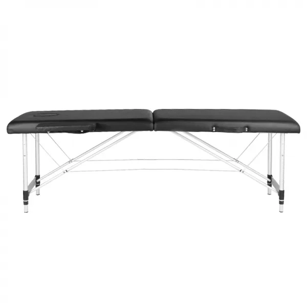 STÓŁ SKŁADANY DO MASAŻU ALUMINIOWY KOMFORT 2 SEGMENTY BLACK