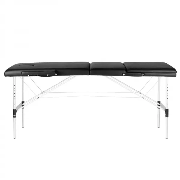STÓŁ SKŁADANY DO MASAŻU ALUMINIOWY KOMFORT 3 SEGMENTOWY BLACK