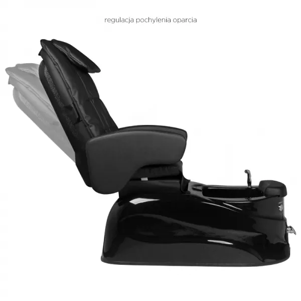 FOTEL PEDICURE SPA AS-122 CZARNY Z FUNKCJĄ MASAŻU