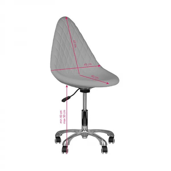 TABORET KOSMETYCZNY 265 SZARY
