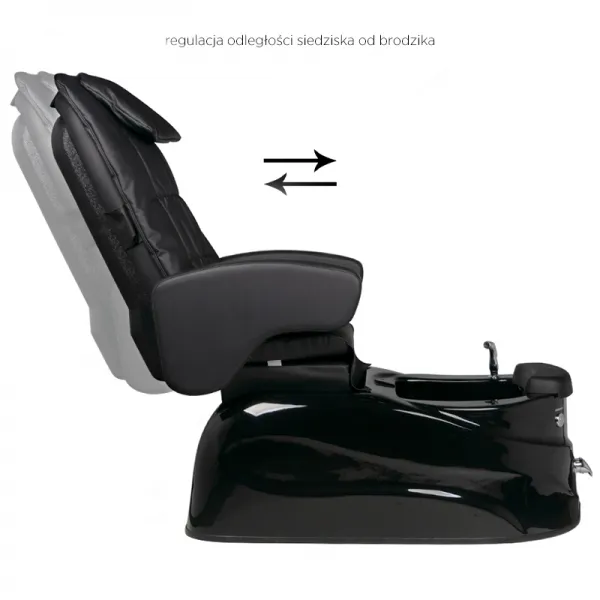 FOTEL PEDICURE SPA AS-122 CZARNY Z FUNKCJĄ MASAŻU