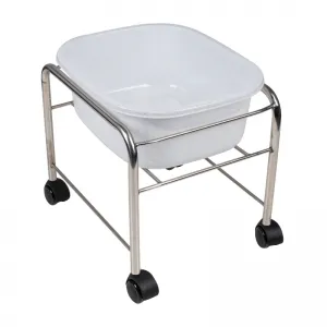BRODZIK DO PEDICURE PROSTY Z KÓŁKAMI CHROM