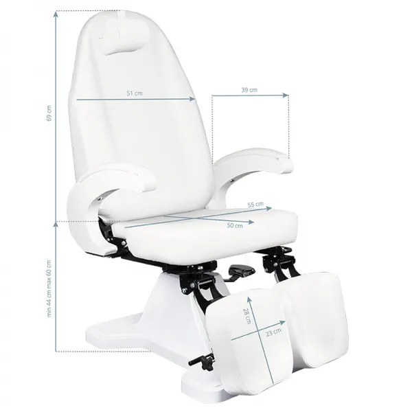 FOTEL PODOLOGICZNY HYDRAULICZNY 112 BIAŁY