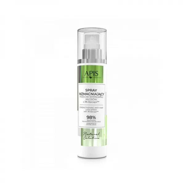 APIS NATURAL SOLUTION, SPRAY WZMACNIAJĄCY PRZECIW WYPADANIU WŁOSÓW Z 3% BAICAPIL, 150 ML