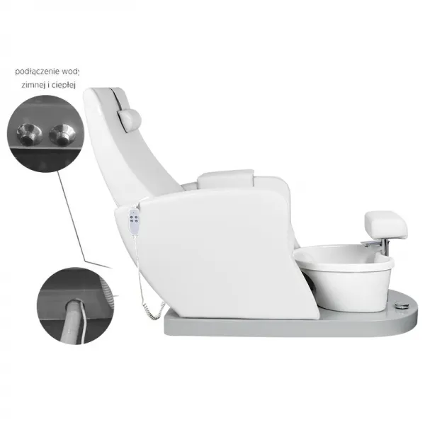 FOTEL SPA DO PEDICURE AZZURRO 016 BIAŁY
