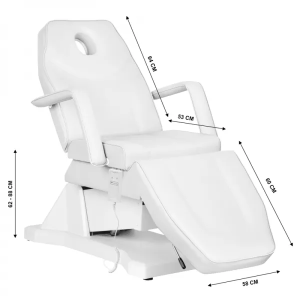Sillon fotel kosmetyczny elektryczny Soft 1 siln. biały