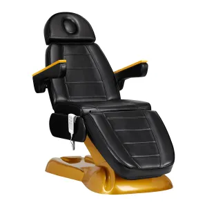 Fotel kosmetyczny elektryczny SILLON Lux Gold 273b 3 silniki czarny