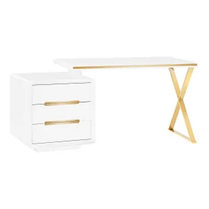 Biurko kosmetyczne 3309G złoto białe