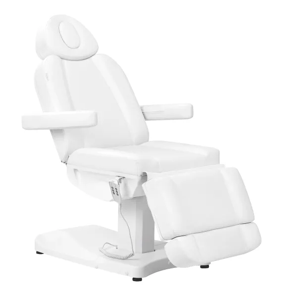 Fotel kosmetyczny elektr. Azzurro 803D 3 siln.biały/szary
