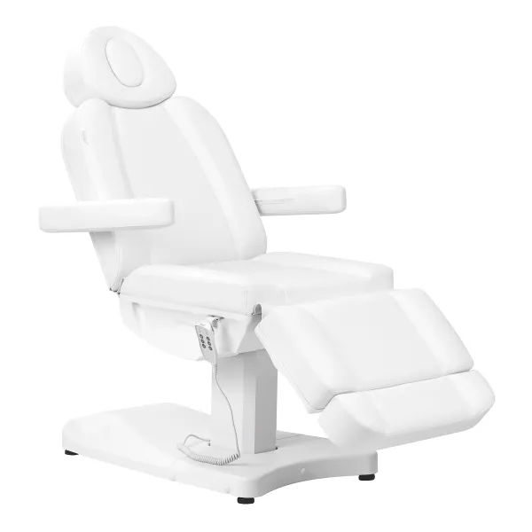 Fotel kosmetyczny elektr. Azzurro 803D 3 siln.biały/szary