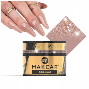 Makear Gel&Go Builder Gel Żel Budujący Glitter Dark Rose GG27 15 ml