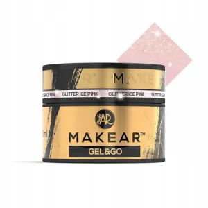 Makear Gel&Go Builder Gel Żel Budujący Glitter Ice Pink GG21 50 ml