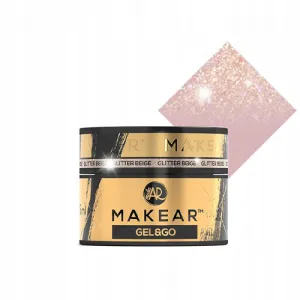 Makear Gel&Go Builder Gel Żel Budujący Glitter Beige GG25 15 ml