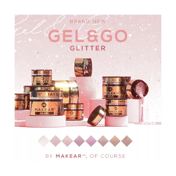 Makear Gel&Go Builder Gel Żel Budujący Glitter Ice Pink GG21 50 ml