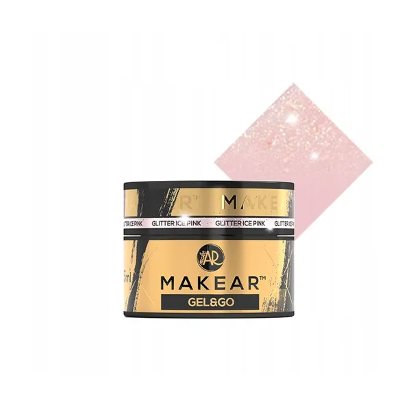 Makear Gel&Go Builder Gel Żel Budujący Glitter Ice Pink GG21 50 ml