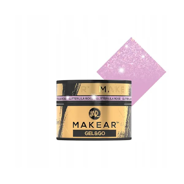 Makear Gel&Go Builder Gel Żel Budujący Glitter Lila Rose GG24 50 ml