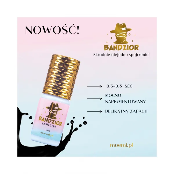 Moemi Klej Do Przedłużania Rzęs Bandzior 3 ml