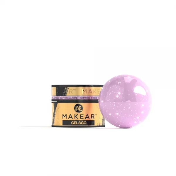 Makear Gel&Go Builder Gel Żel Budujący Glitter Lila Rose GG24 15 ml