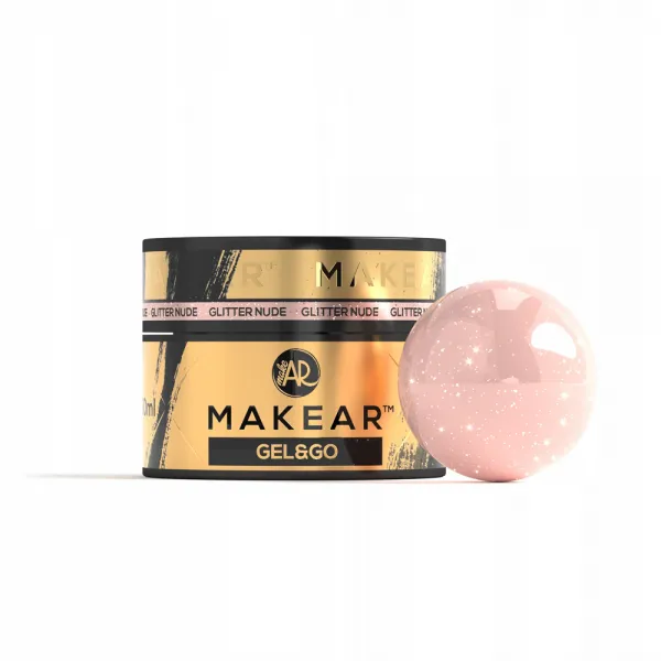 Makear Gel&Go Builder Gel Żel Budujący Glitter Nude GG26 15 ml