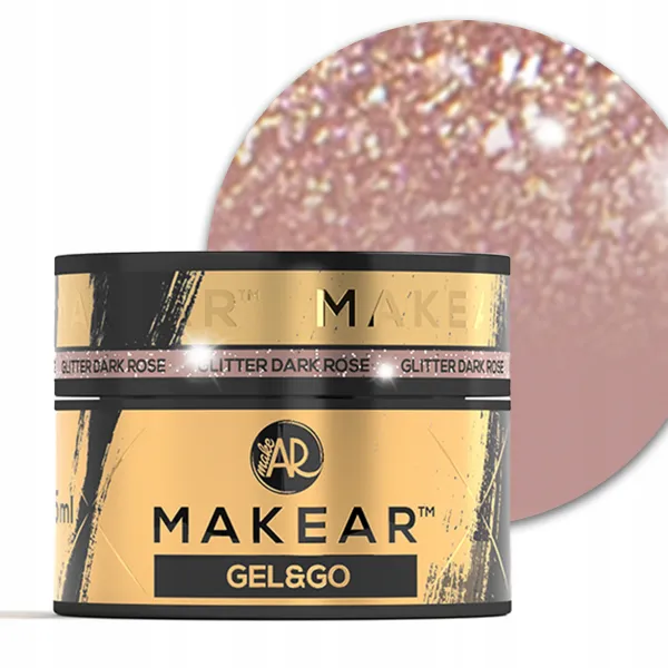 Makear Gel&Go Builder Gel Żel Budujący Glitter Dark Rose GG27 15 ml