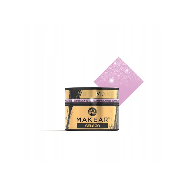 Makear Gel&Go Builder Gel Żel Budujący Glitter Lila Rose GG24 15 ml