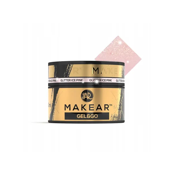 Makear Gel&Go Builder Gel Żel Budujący Glitter Ice Pink GG21 50 ml