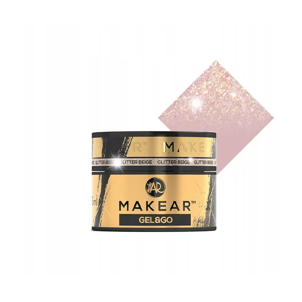 Makear Gel&Go Builder Gel Żel Budujący Glitter Beige GG25 15 ml