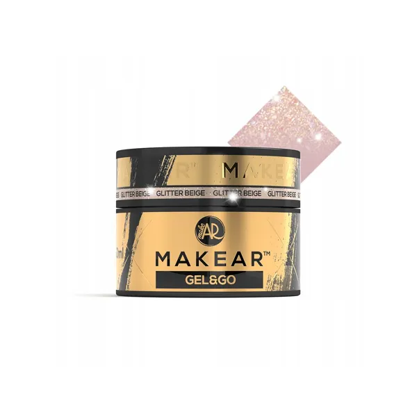 Makear Gel&Go Builder Gel Żel Budujący Glitter Beige GG25 50 ml